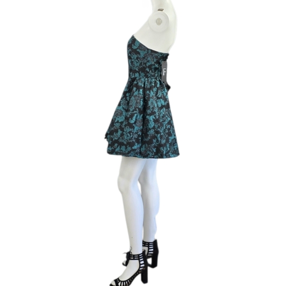Lulus Ayla Jacquard Strapless Fit And Flare Mini-Dress NWT - Picture 7 of 14